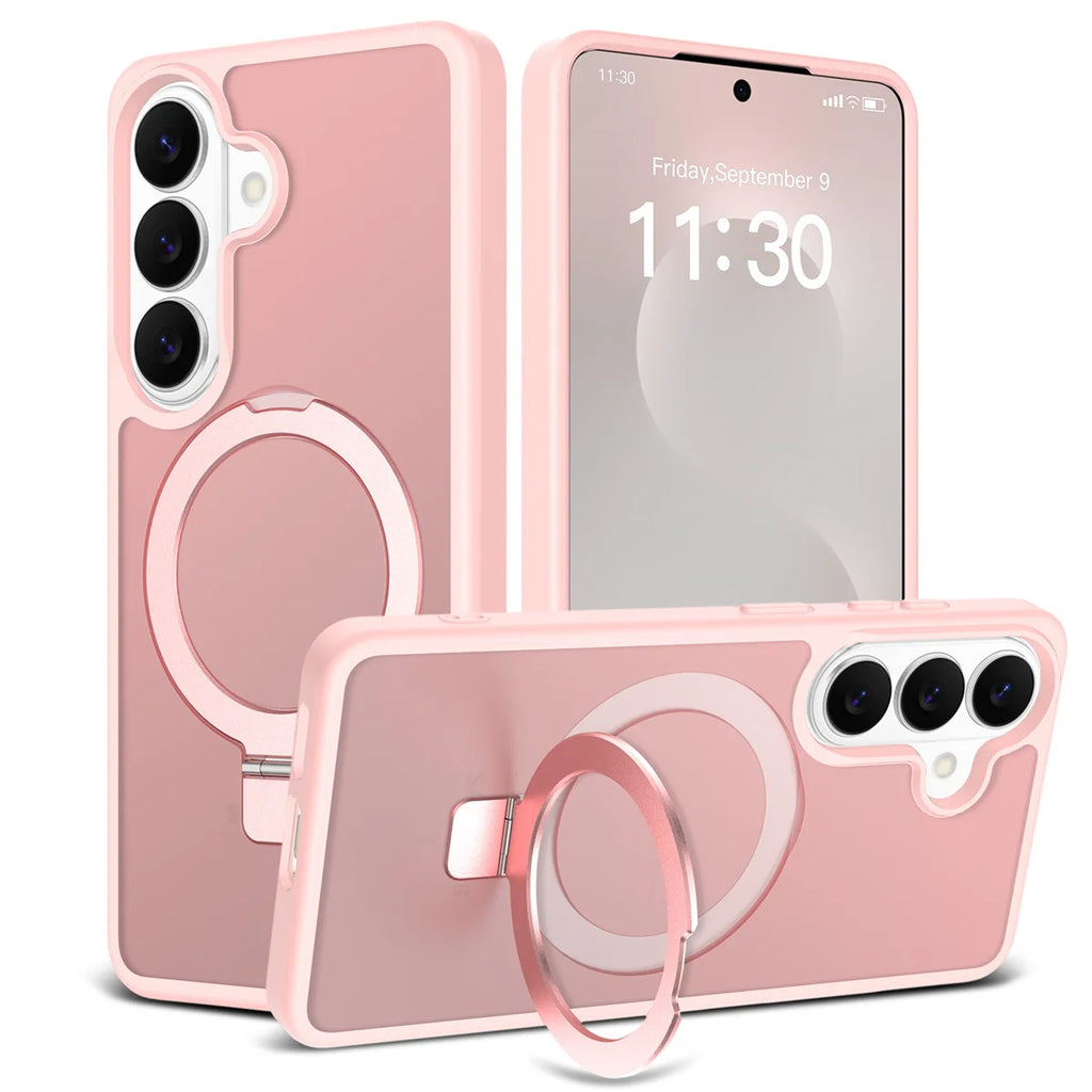Magnetic for Magsafe Phone Case for Samsung Galaxy S25 Edge S26 Ultra S24 FE S23 A06 A07 A17 A16 A36 A56 Ring Holder Hard Cover