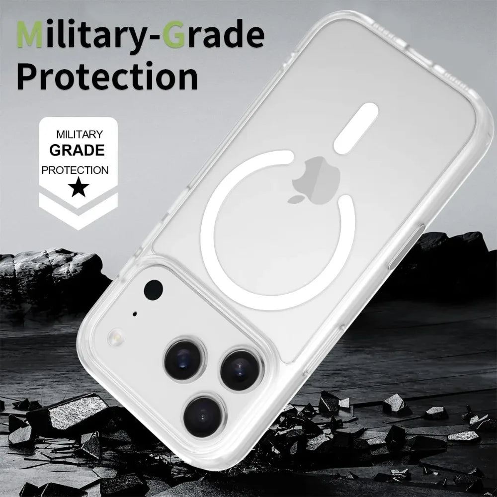 Luxury Frosted Skin Feel Magnetic Charging Case Translucent PC+TPU For iPhone 17 Pro Max 17Pro Air Anti-Shock Protection Cover