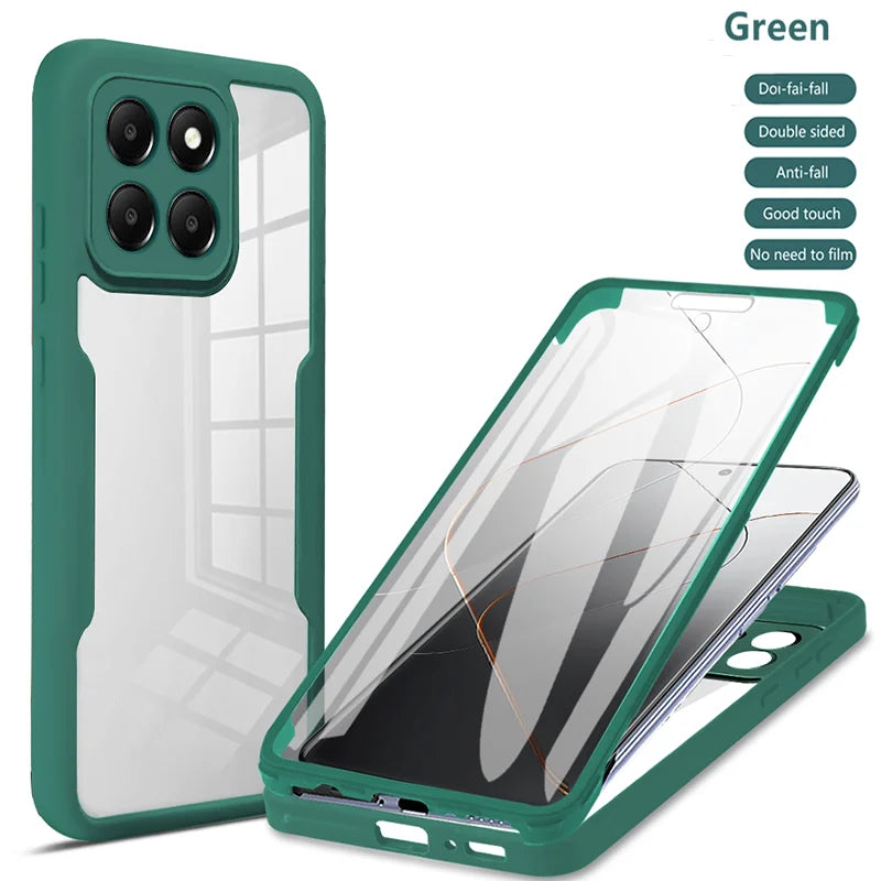 360 Full Body Protection Case For Samsung Galaxy S21 FE S22 S23 Plus S24 Ultra M02 M32 M33 M52 M53 Double Sided Shockproof Cover