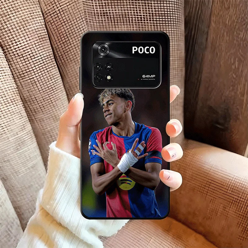 Football Star L-Lamine Y-Yamal Soft Phone Case for Xiaomi Poco X7 X8 Pro Max X5 X6 X3 F8 F7 Ultra M8 M7 M6 M5 Redmi 15 15C 14C 1