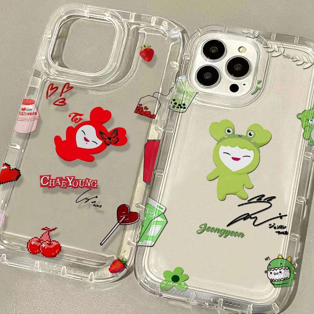 Super cute Kpop girl group T-Twice Phone Case for iPhone 17 16e 16 15 14 13 12 11 Pro Max 7 8 Plus X XR Airbag Anti Clear Cover