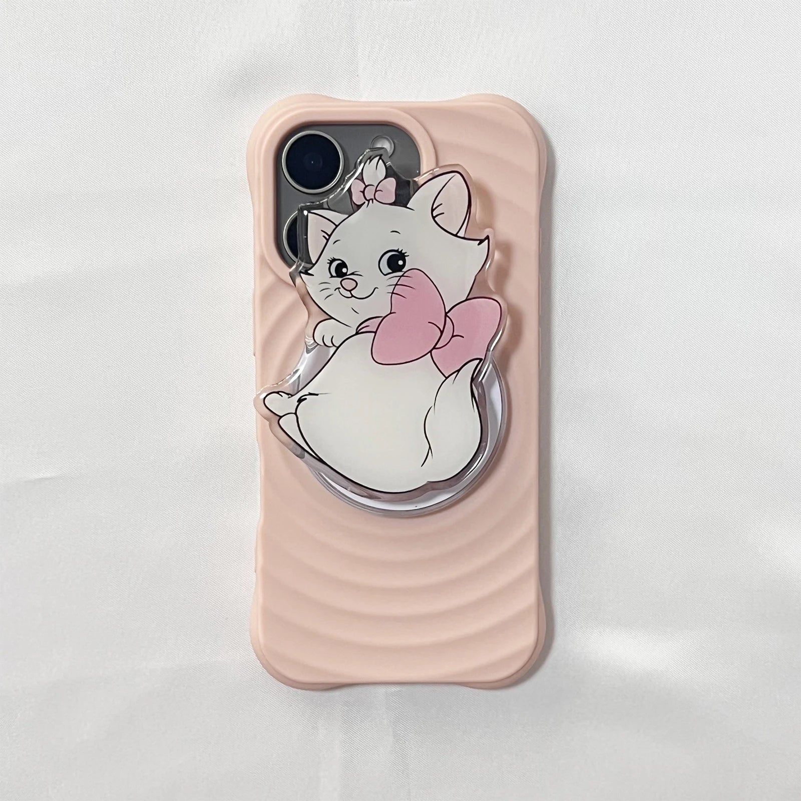 Korean Cute Cartoon Cat Phone Holder Griptok Support For IPhone 17 Pro Max Phone Case Grip Tok Socket Bracket Girl Gift