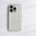 Ins Korean Polka Dots Lace Edge Phone Case For iPhone 17AIR 16 15 14 13 12 11 Pro MAX X XR XS 16e MINI 7 8 Plus Y2K Simple Cover
