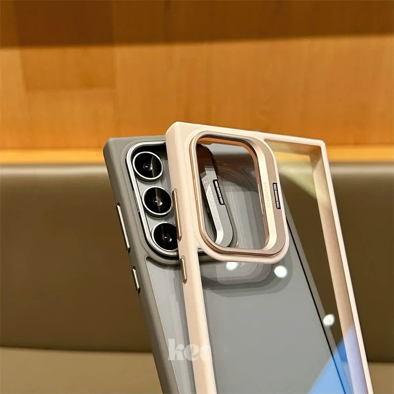 For Magsafe Magnetic Wirelesss Charge Case For Samsung Galaxy S24 S22 S23 Ultra S23 FE Plus Camera Protector Holder Clear Cover