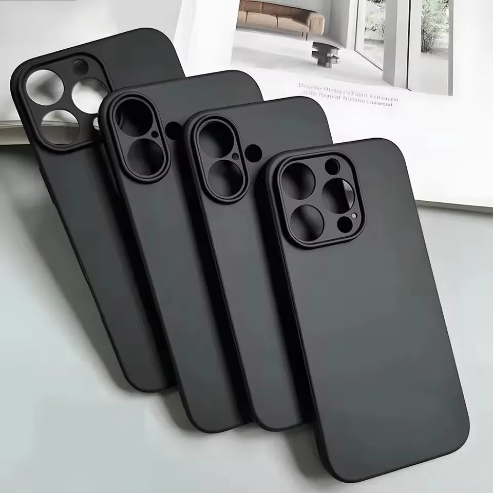 Custom Case for iPhone 17 Pro Max 16 15 14 Plus 12 13 Mini 17Air 16E XR 7 8 SE 2020 2022 X XS Black Soft Case