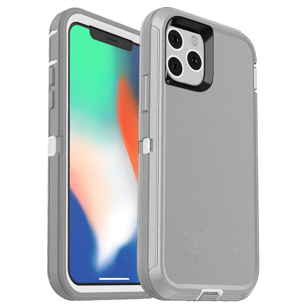 3 in1 For iPhone 15 14 Plus 13 12 11 Pro Max XS Max Shockproof Defend Case Cover+Belt Clip Heavy Duty Case For iPhone 7 8 Plus