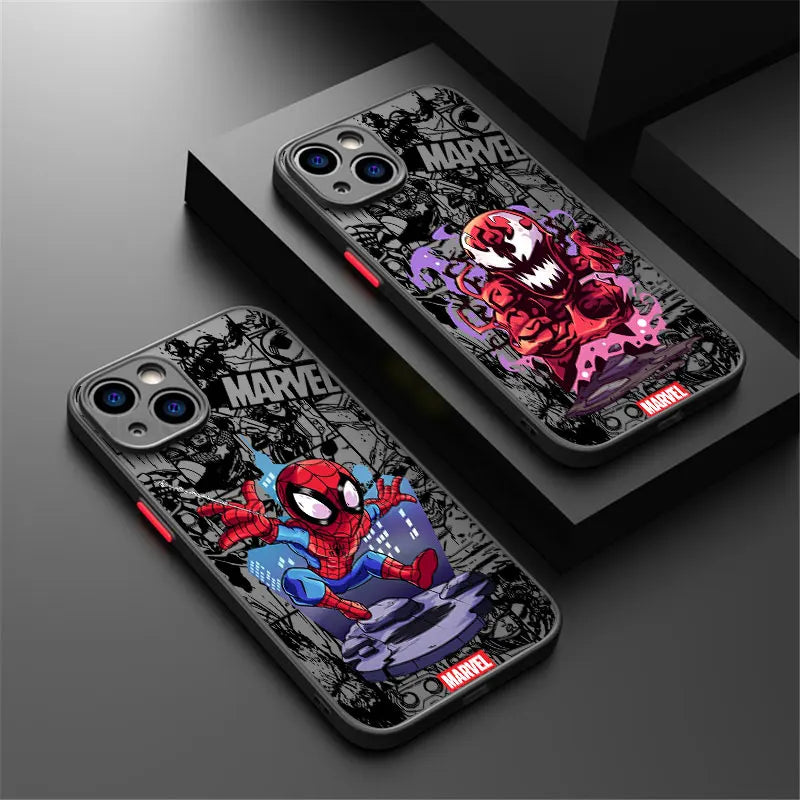 Marvel Sipiderman Venom Phone Case For iPhone 17 16 15 Pro Max Case 14 13 12 11 Pro Max 16e 17e Air Mini XS XR X 7 8 Plus Cover