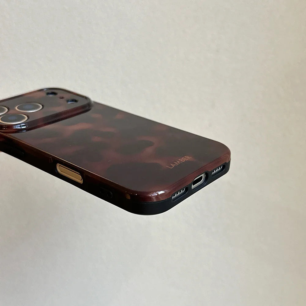 Amber Retro Leopard Print Phone Case For iPhone 17 16 15 14 13 12 11 Pro Max 15 Plus 17Air Shockproof Dustproof Soft Back Cover