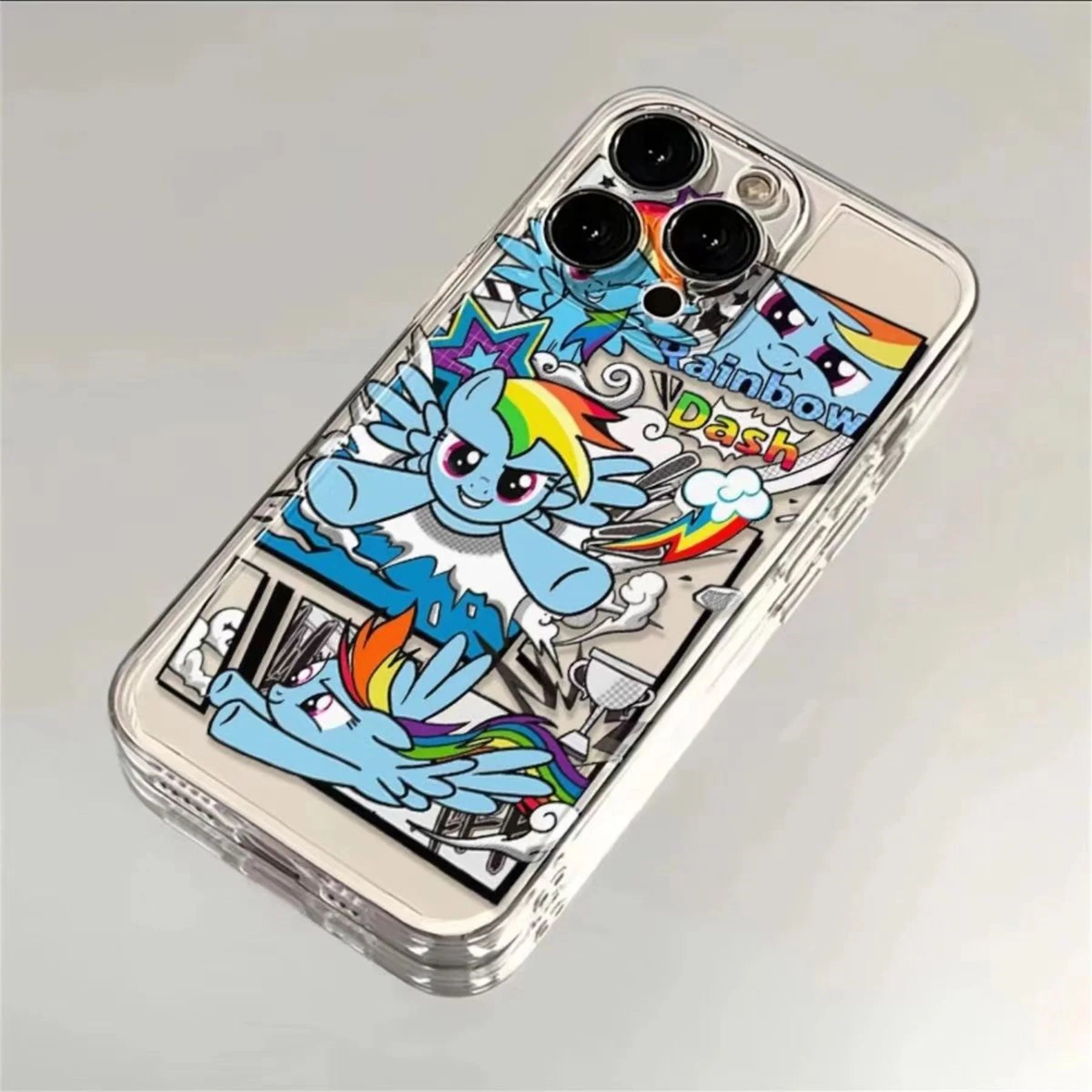 My Little Pony Rainbow Phone Case For iPhone 17 16e 16 15 14 13 12 11 Mini Air Pro Max X XR XSMax 7 8 Plus Transparent Cover