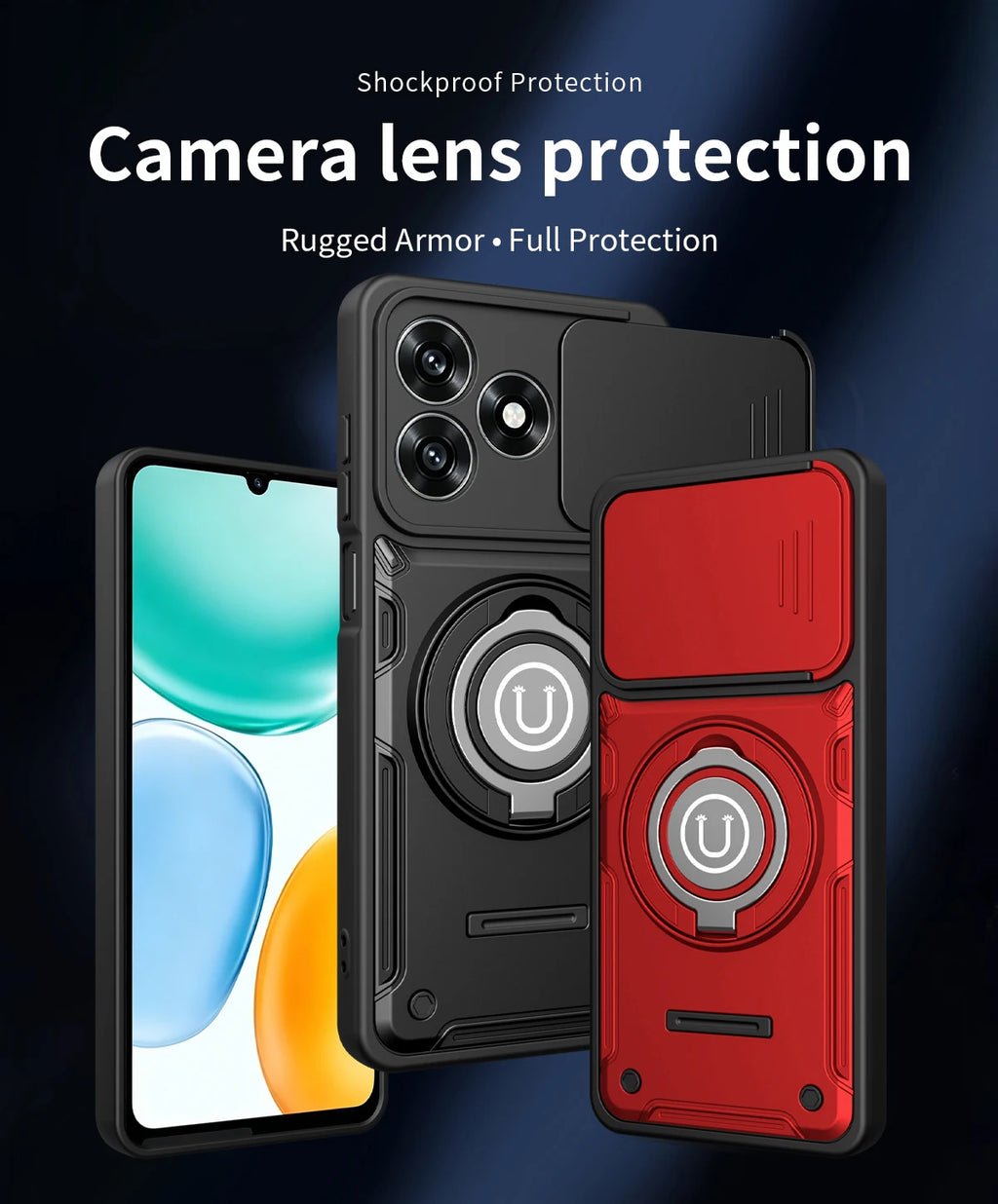 For Honor X5C Case Honor X5D Plus Cover x5d X5c + Magnetic Armor Shockproof Ring Holder Case Magsafe Wireless Charge Phone Cover