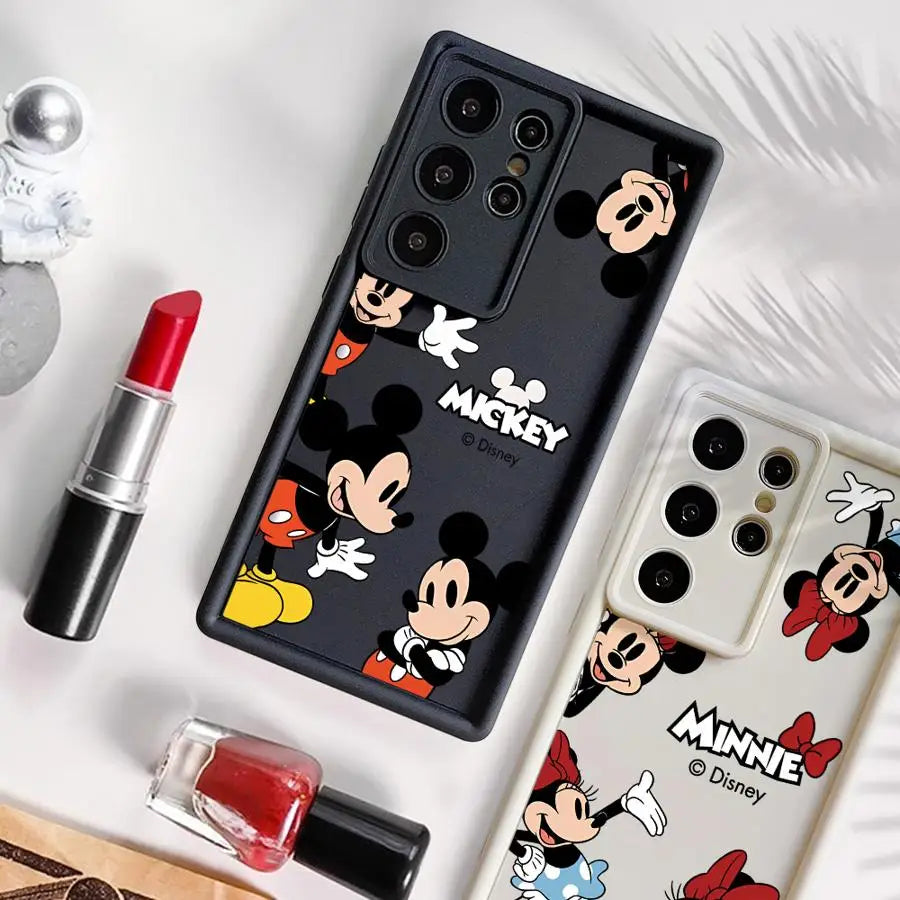 Cartoon Disney Mickey Minnie Mouse Phone Case for Samsung Galaxy S26 Ultra S21 S24Ultra S25 Edge S24 Plus S22 S20FE S23 FE S25FE