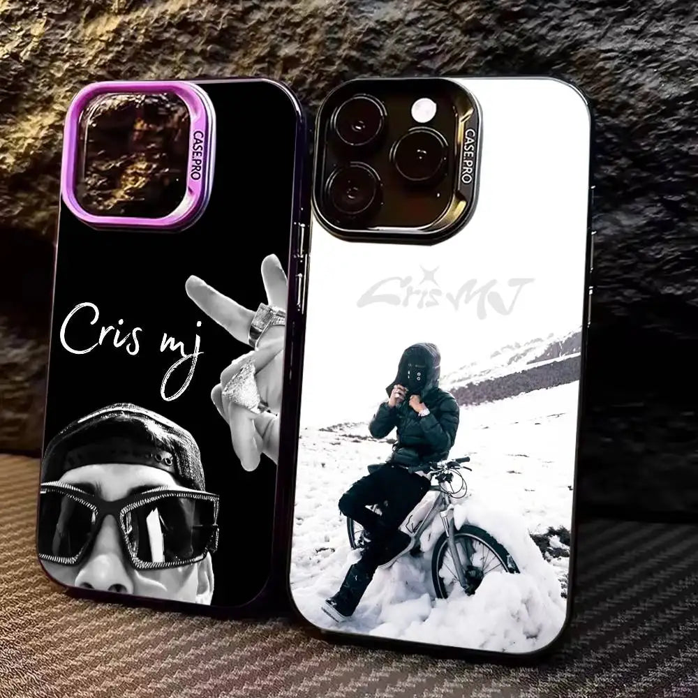 C-Cris MJ Singer Phone Case For iPhone 17,16,15,14,13,12,11 Plus,Pro Max,Colored Silver Phone Case