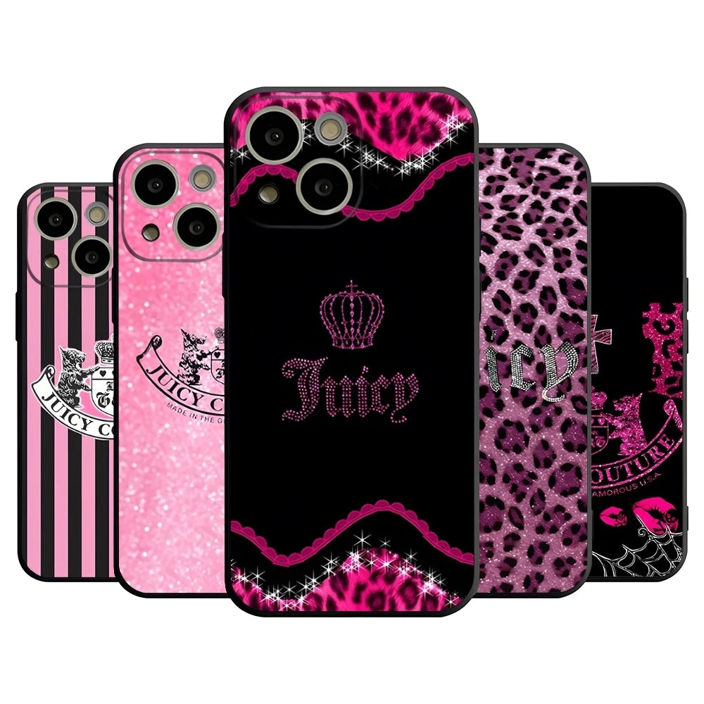 Juicy Girly-glam C-Couture Phone Case For 17 Pro Max For Iphone 14 16 Pro Max 12 15 11 13 Pro Xr X Xs 8 7 Plus Back Cover