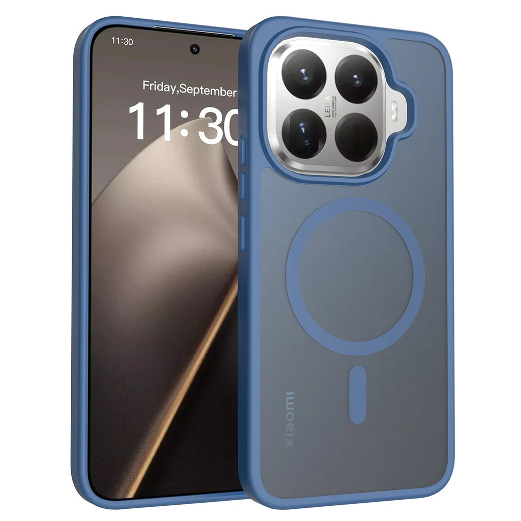 Magnetic Matte Translucent PC Hard Phone Case For Xiaomi 17 15T Pro Max Silicone Frame For Magsafe Anti-drop Shockproof Cover