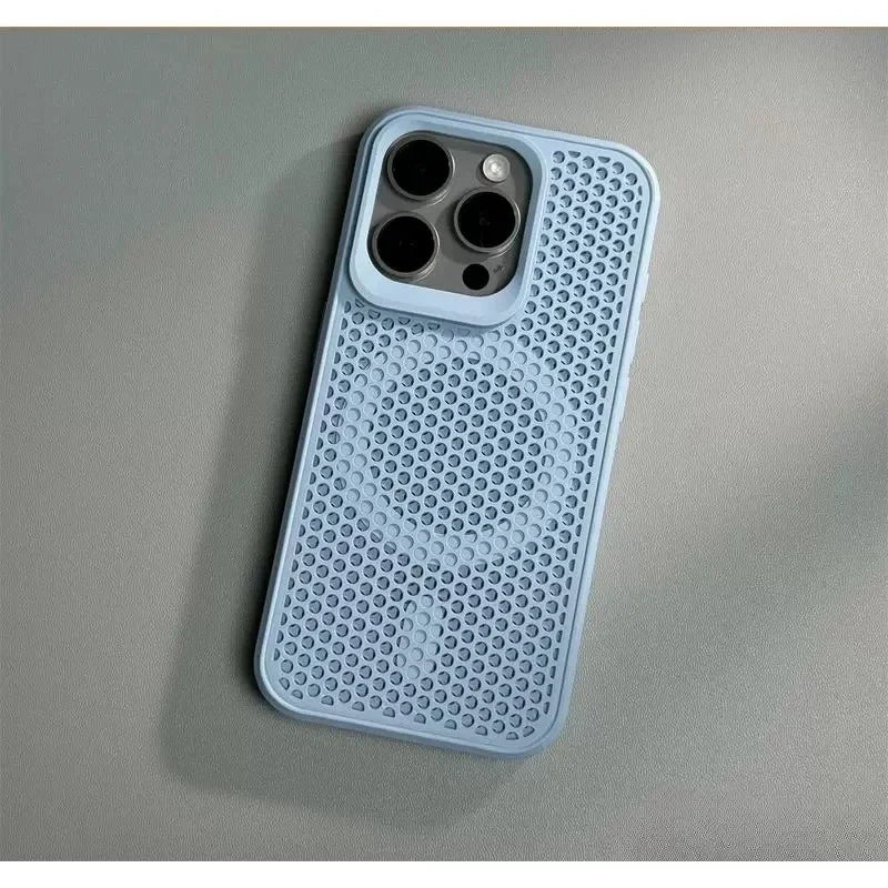 Luxury Dissipate Heat Phone Case For iPhone 11 12 13 14 15 16 Pro 17 Max Plus Air Magnetic Shockproof Bumper Cases Cover