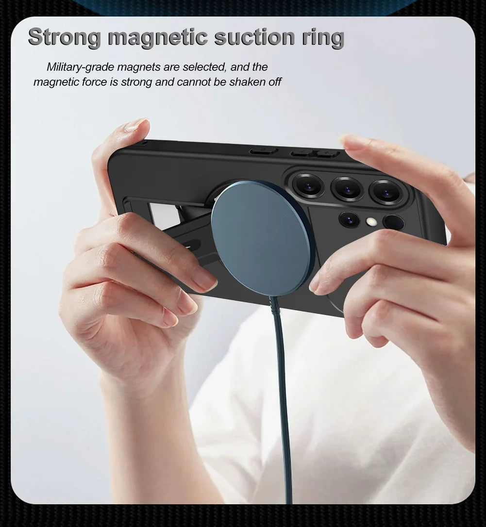 Skin-friendly Feel, Velvet lining, Invisible Holder Case For Samsung S26 Ultra S26 Plus S25 + Galaxy S24 S23 FE Protect Cover