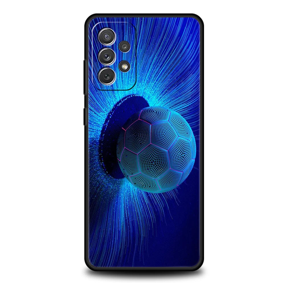 Football Sport Soccer Phone Case for Samsung Galaxy A15 A14 A25 A54 A34 A51 A71 A72 A73 A32 A52 A52S A11 A21S A31 5G Soft Shell