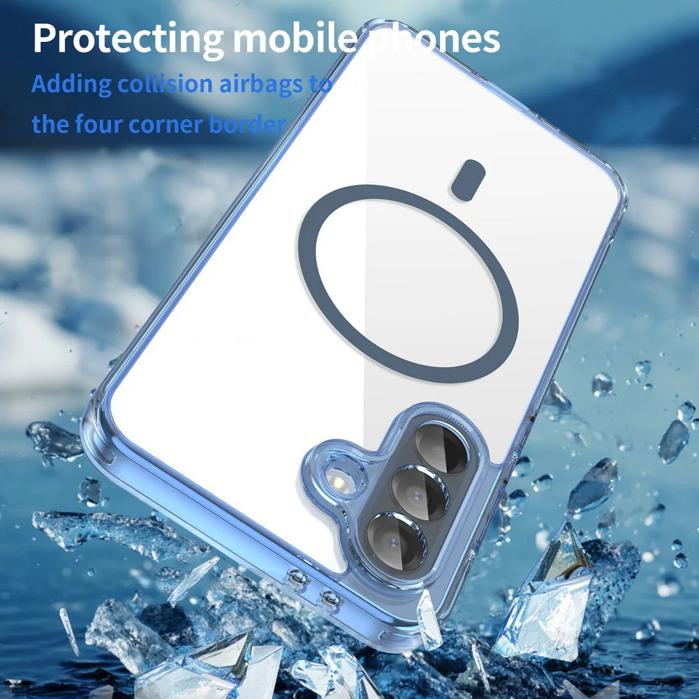4 Corner Airbags Clear Anti-Yellowing Phone Case for Samsung A17 A37 A57 Galaxy A36 A56 A16  Raised Camera Lens Protective Cover