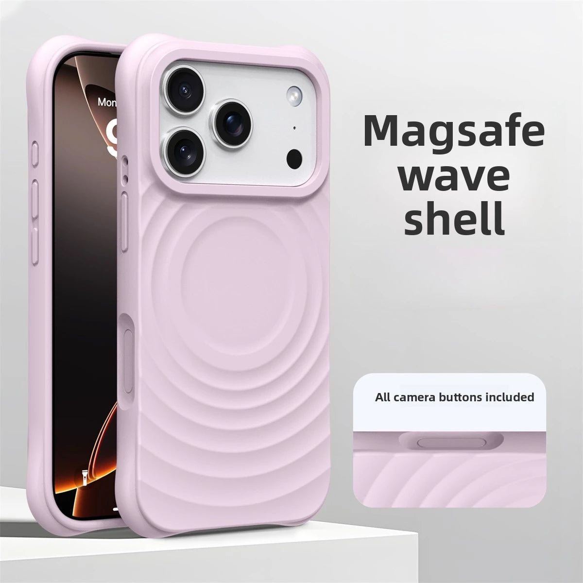 Water Ripple Silicone For Magsafe Wireless Charge Magnetic Phone Case For iPhone Air 17 16 15 14  Pro Max Soft Shockproof Cover