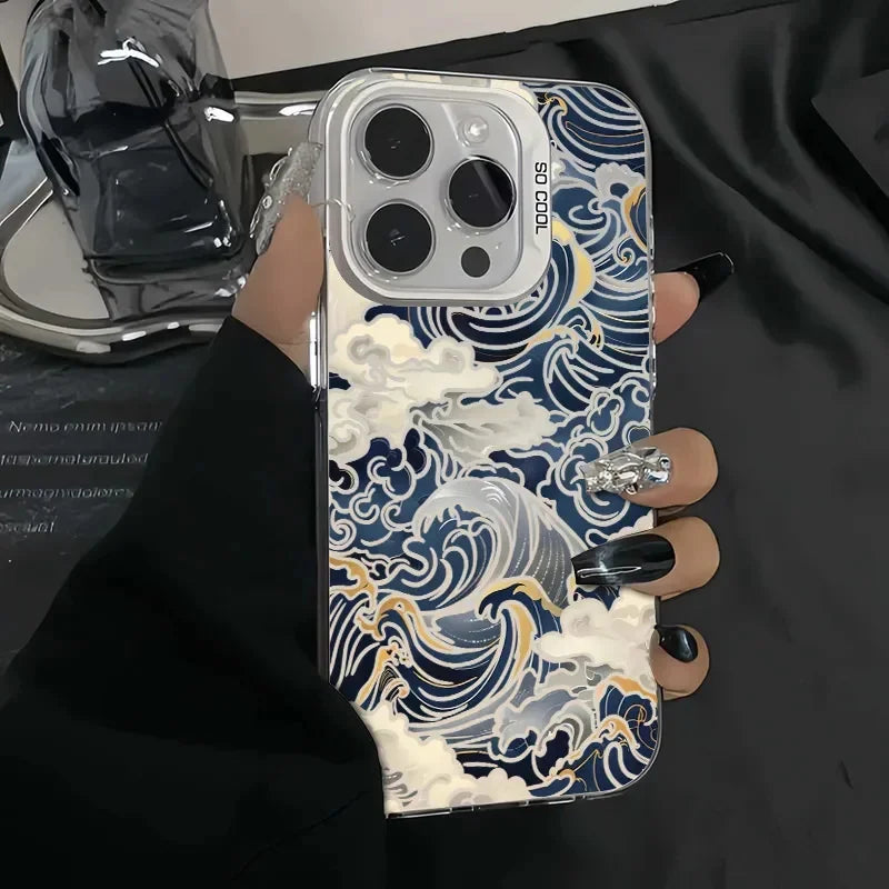 Japanese Waves Matte Phone Case for Huawei Honor X9d X6c X7d 400 200 90 X6b X7a X9a X5 X8a X9b X7b X9C X5C Smart Lite 4G 5G