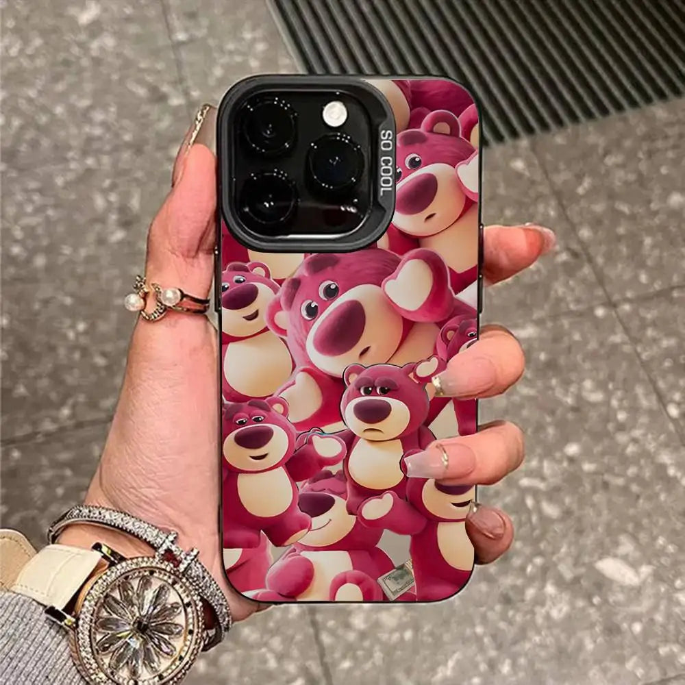 Cute L-lotso BearS Kawaii Phone Case For IPhone 17 16 15 11 12 13 14 Pro Max 16 Plus 12 Mini 7 8 XR XS 15Pro MAX Cove