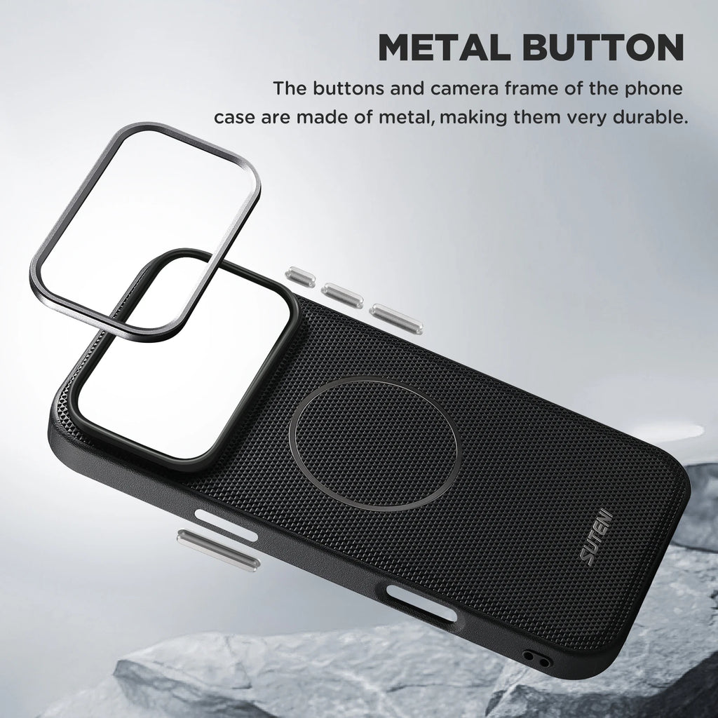 Diamond Texture Particle Magnetic Case For iPhone 17 Pro Max 16 15 14 13 For Magsafe Wireless Charging Shockproof Phone Cover