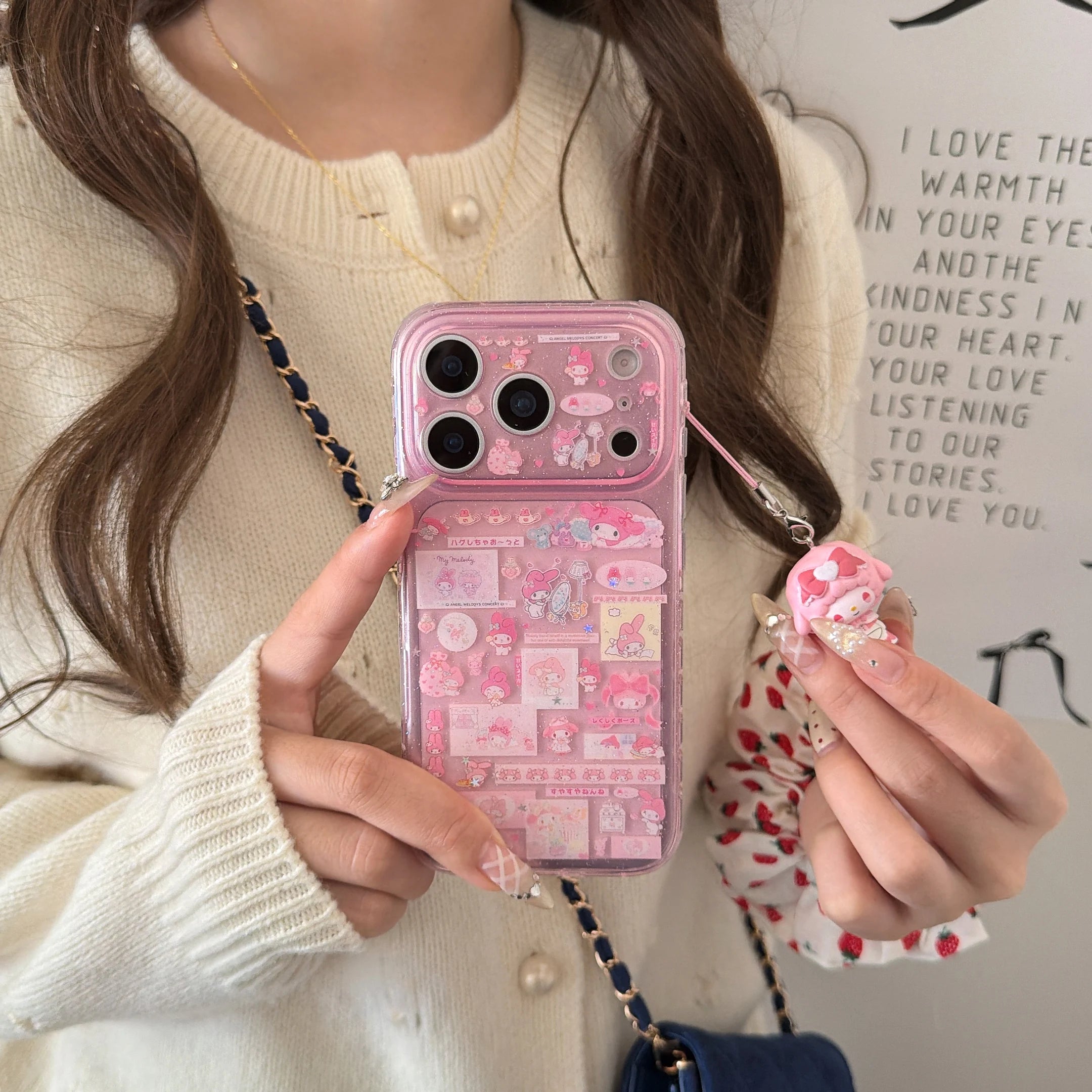 Luxury Double Layer Collage Melody Hot Sale Phone Case For iPhone 17 Pro 15 Pro 14 16 Pro Max Shockproof Protective Cute Cover