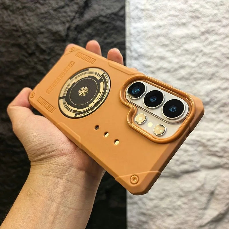 For Samsung S26 Ultra Case Business Airbag Anti-knock For MagSafe Cases For Samsung Galaxy S23 S22 S24 S26 S25 Ultra Armor Cover