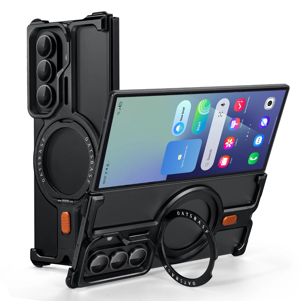 Eary Minimalist for Samsung Galaxy Z Fold 7 Phone Case With 360°Magnetic Stand Military-Grade Shockproof Drop Protection Cover
