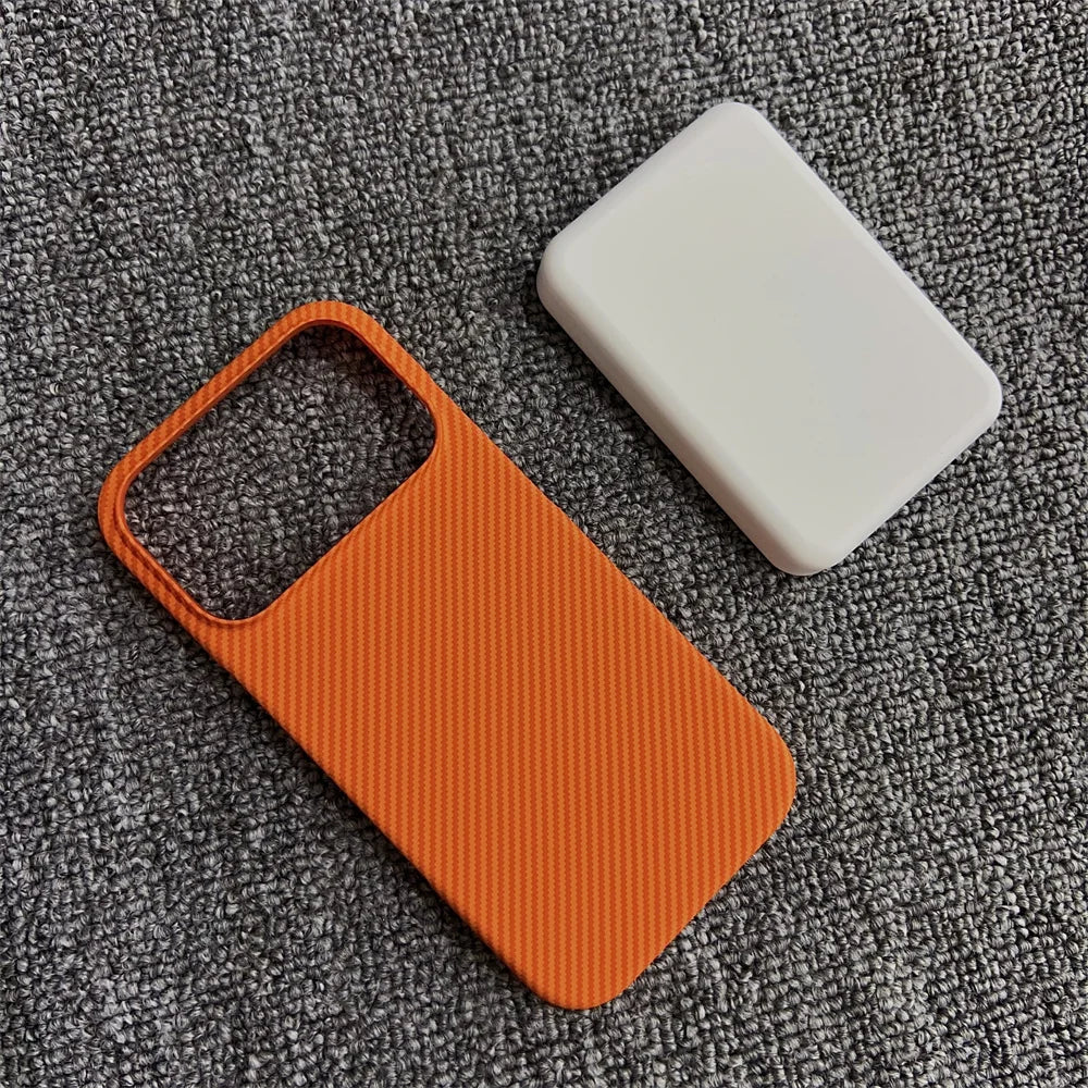 Ultra Thin Carbon Fiber Frameless Matte Phone Case For iPhone 17 Air 17 Pro Max Magnetic For Magsafe Wireless Charge Back Cover