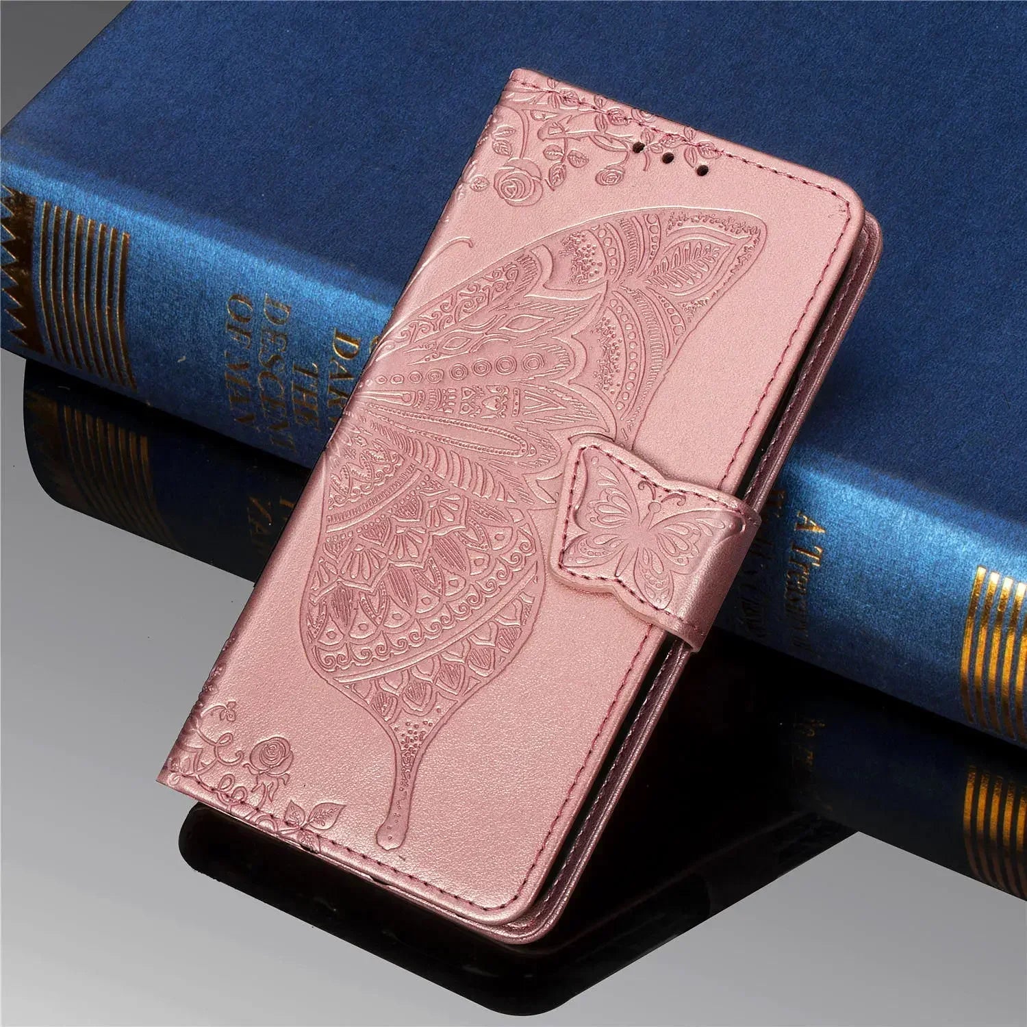 Butterfly Leather Etui for Coque Samsung Z Fold 4 2 Fold5 Fold6 Flip Case Samsung Galaxy Z Fold 3 5 6 Fold3 Wallet Cover Funda