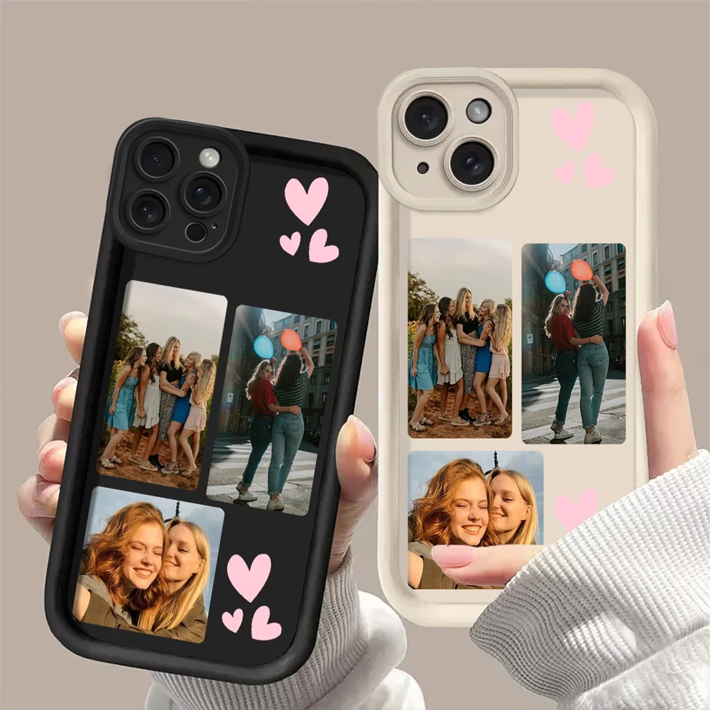 DIY Customized Family Photo Soft Case For iPhone 17 16 15 14 13 12 11 Pro Max Mini SE 2020 2022 Air XS XR 6 7 8 Plus 16e Cover