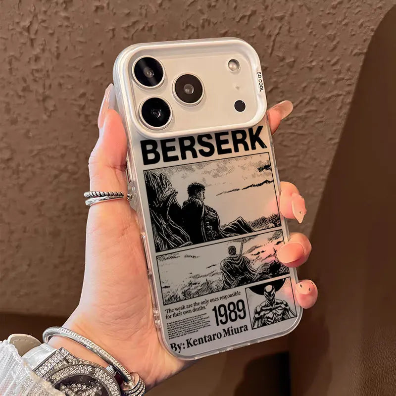 Phone Case For iPhone 17 17e 16e 16 15 14 13 12 11 Pro Max X XR XSMAX 8 7 Air Plus Berserk Guts Anime Anti Fall Matte Back Cover