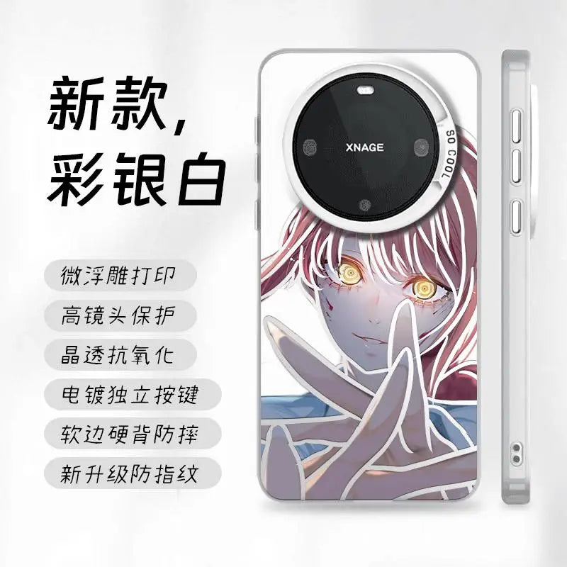 Cute Girl Makima Chainsaw Man Phone Case for iPhone 11 12 13 14 15 16 17 Pro Max Plus mini Air 17promax Cartoon Back Cover