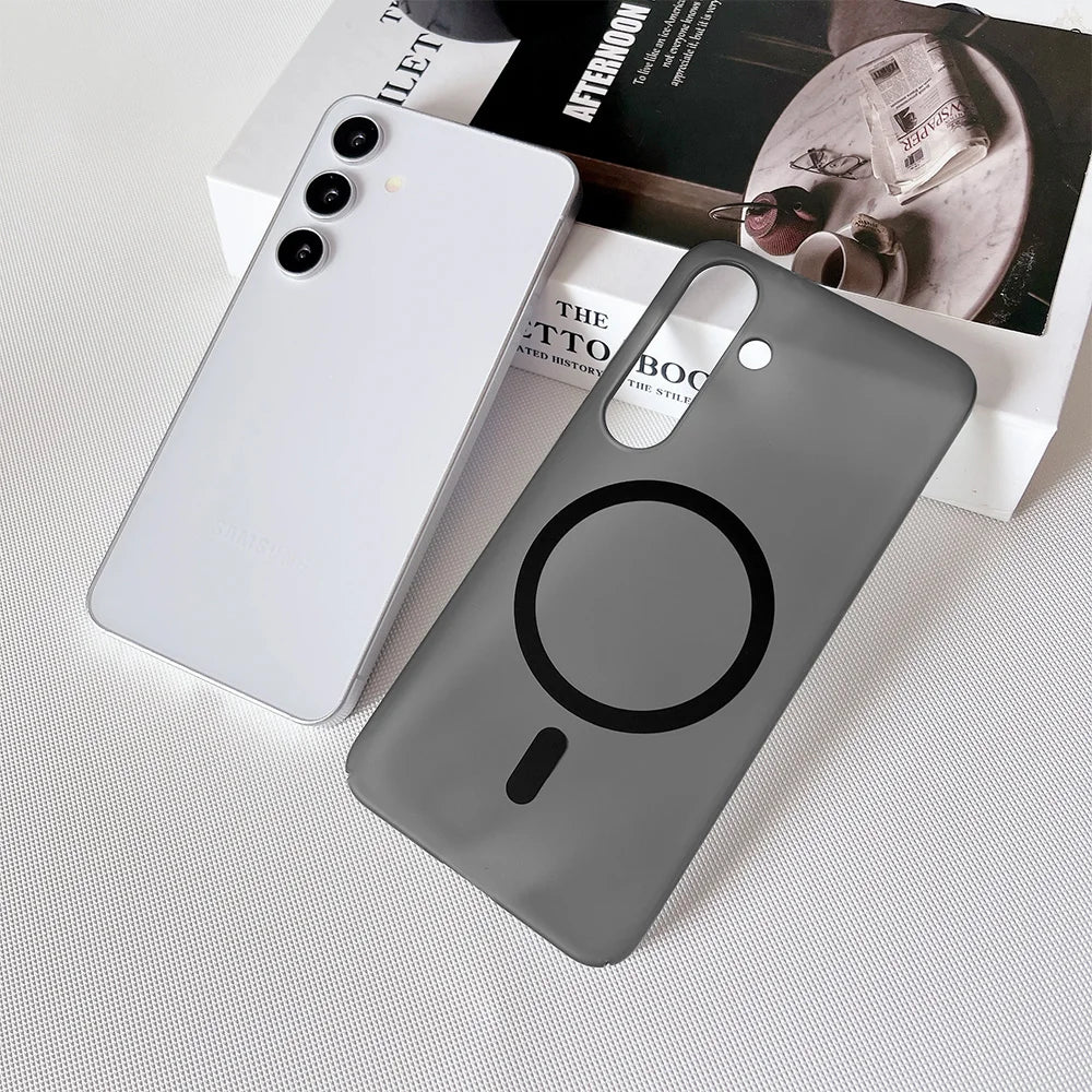For Magsafe Wireless Charge Magnetic Case For Samsung S26 Ultra S25 S24 S23 S22 Plus FE S25 Edge Matte Translucent Hard PC Cover
