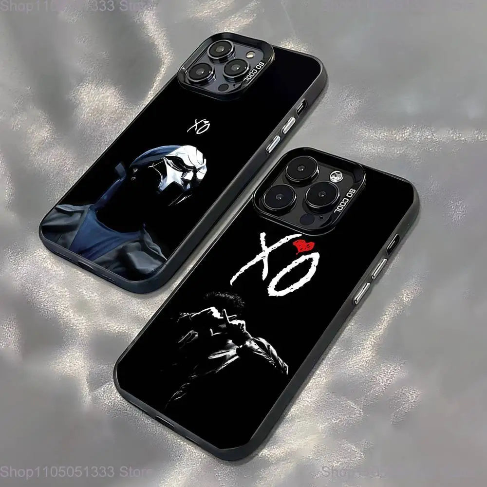 The W-Weeknd XO Singer Phone Case For iPhone 16,15,14,13,12,11,Pro,XS,Max,Plus,Mini,SE Black Candy Matte Shockproof Cover