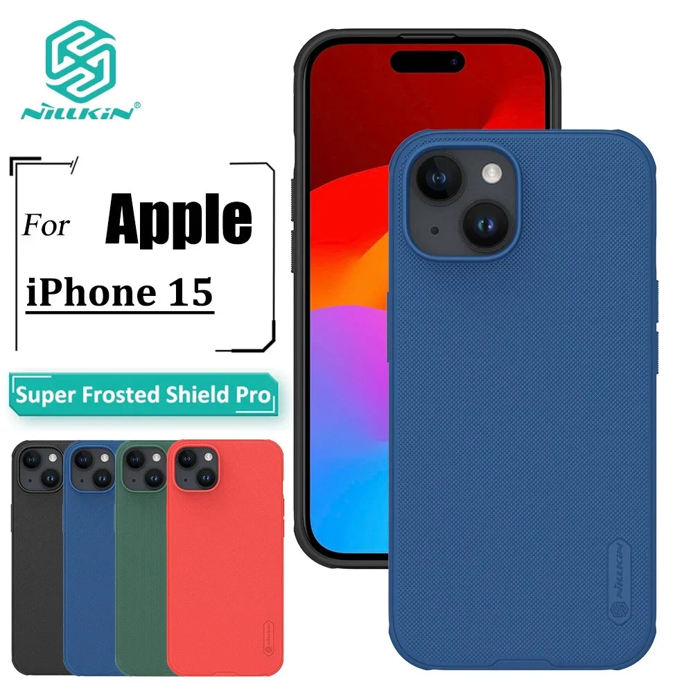 Nillkin Super Frosted Shield Pro Case For iPhone 17 16 15 Pro Max Plus TPU + PC Anti Fingerprint Shockproof Back Cover
