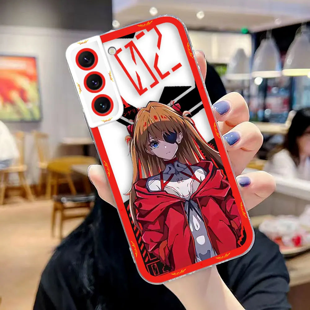 Clear Phone Case For Samsung A73 A72 A71 A57 A56 A55 A54 A53 A52 A51 A36 A35 A32 A26 A25 A23 A22 Cover G-Genesis E-Evangelions