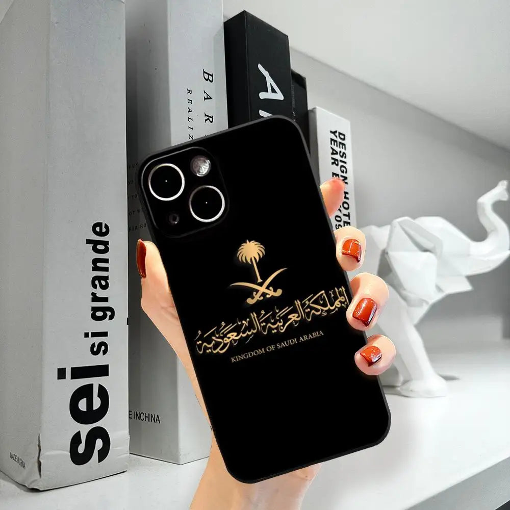 Kingdom Of Saudi Arabia Flag Phone Case for iPhone 16 15 14 13 12 11 Pro Max Mini X XR XSMax 8 7 6 6S Plus Soft Silicone Cover