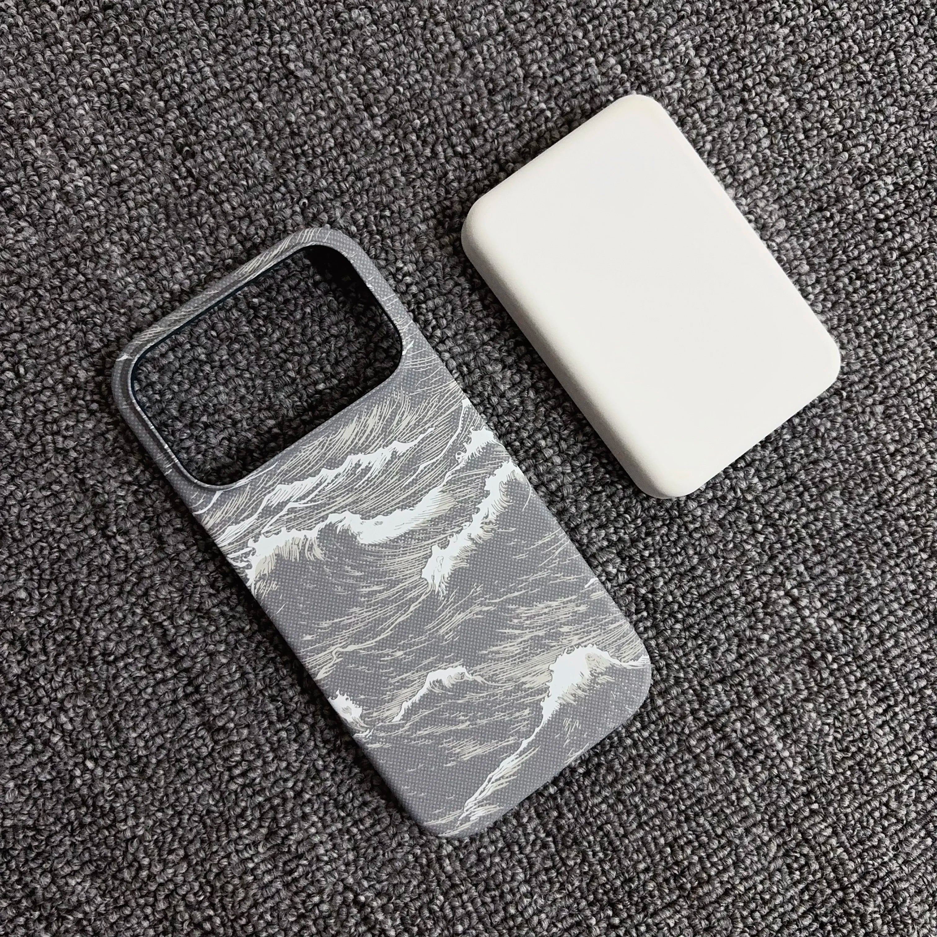 Frameless Ultra Thin Carbon Fiber Magnetic Case For iPhone Air 17 12 13 14 15 16 Pro Max Plus Kevlar Texture Matte PC Hard Cover
