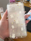 Luxury Cute full screen colorful star Miffy Phone Case For iPhone 11 12 13 14 15 16 17 Pro Max Plus Lovely cartoon Miffy Cover﻿﻿