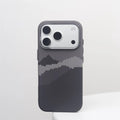 For iPhone 17 16 15 14 13 12 Pro Max Mountain Relief Carbon Fiber Texture MagSafe Phone Case Wireless Charging Matte Hard Cover