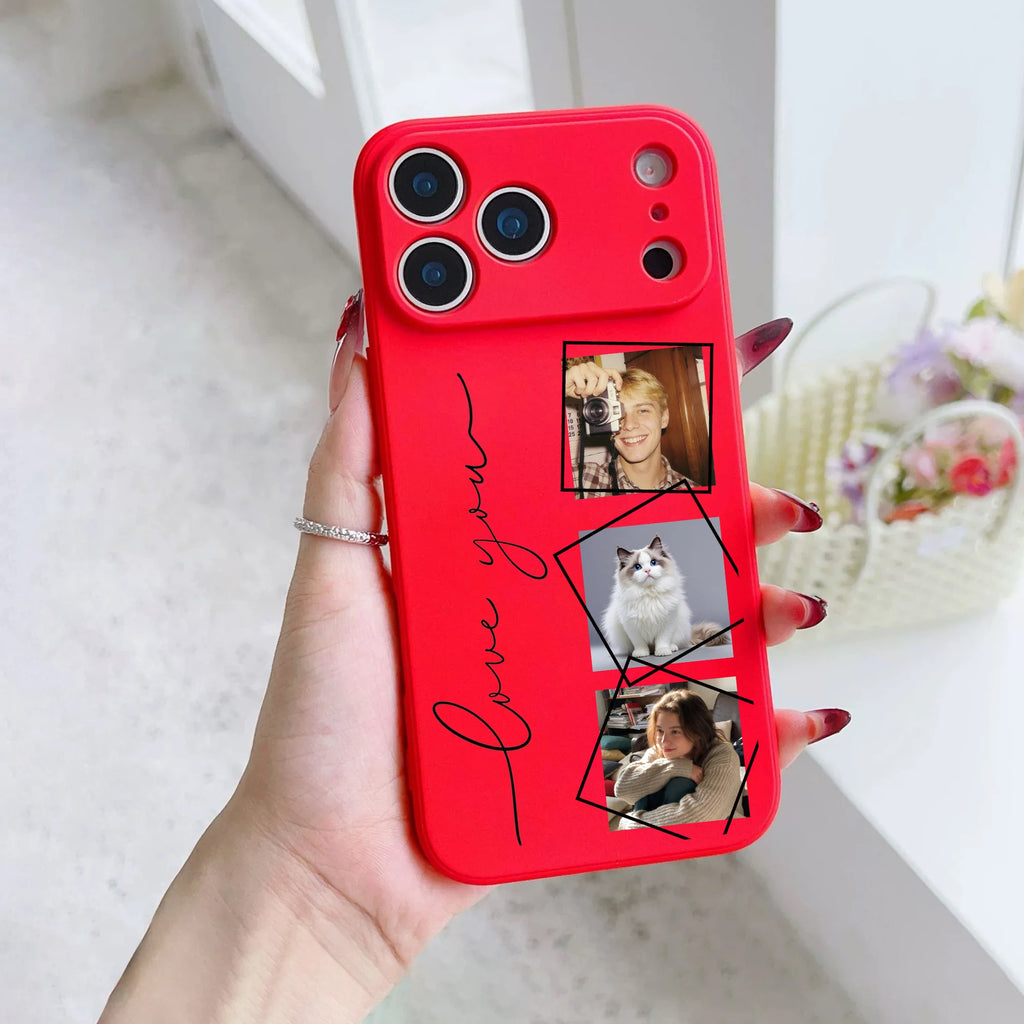 Custom Photos Family Friends Couple Phone Case For iPhone 17 16 15 14 13 12 11 Pro Max Mini 7 8 Plus X XR 17E DIY Picture Cover