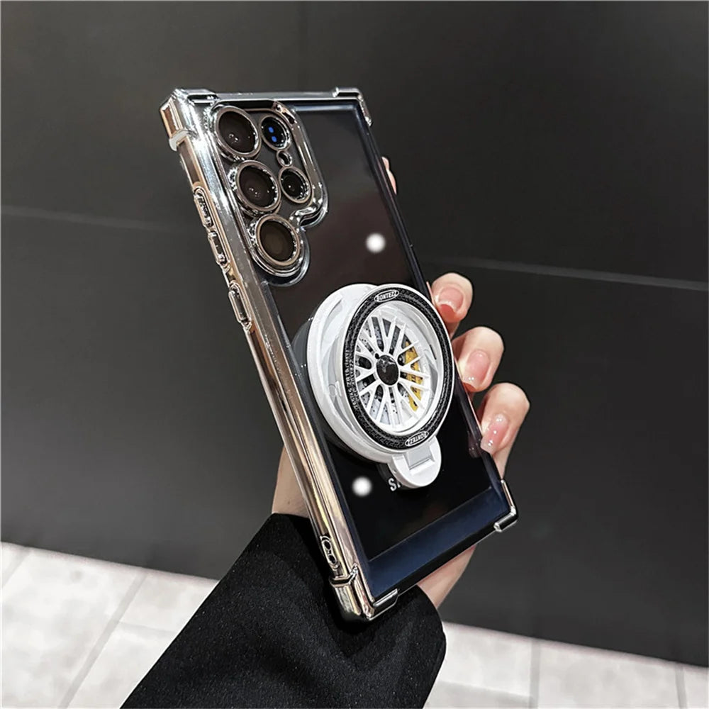 Shockproof Airbags Armor Magnetic Transparent Case for Samsung Galaxy S25 S24 Ultra S23 Fe S22 Plus A54 A15 A25 A35 A55 A53 5G
