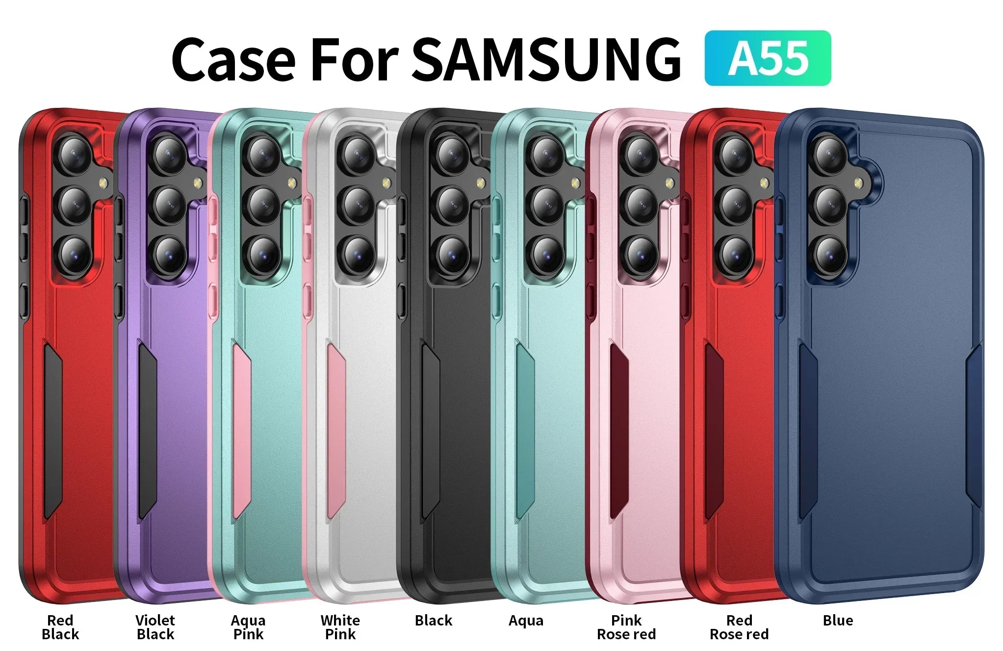 Case For Samsung S25 S24 S23 S21 S22 Ultra Plus A55 A15 A35 5G A54 A14 A53 A05S Heavy Duty Rugged Protective Shockproof Cover