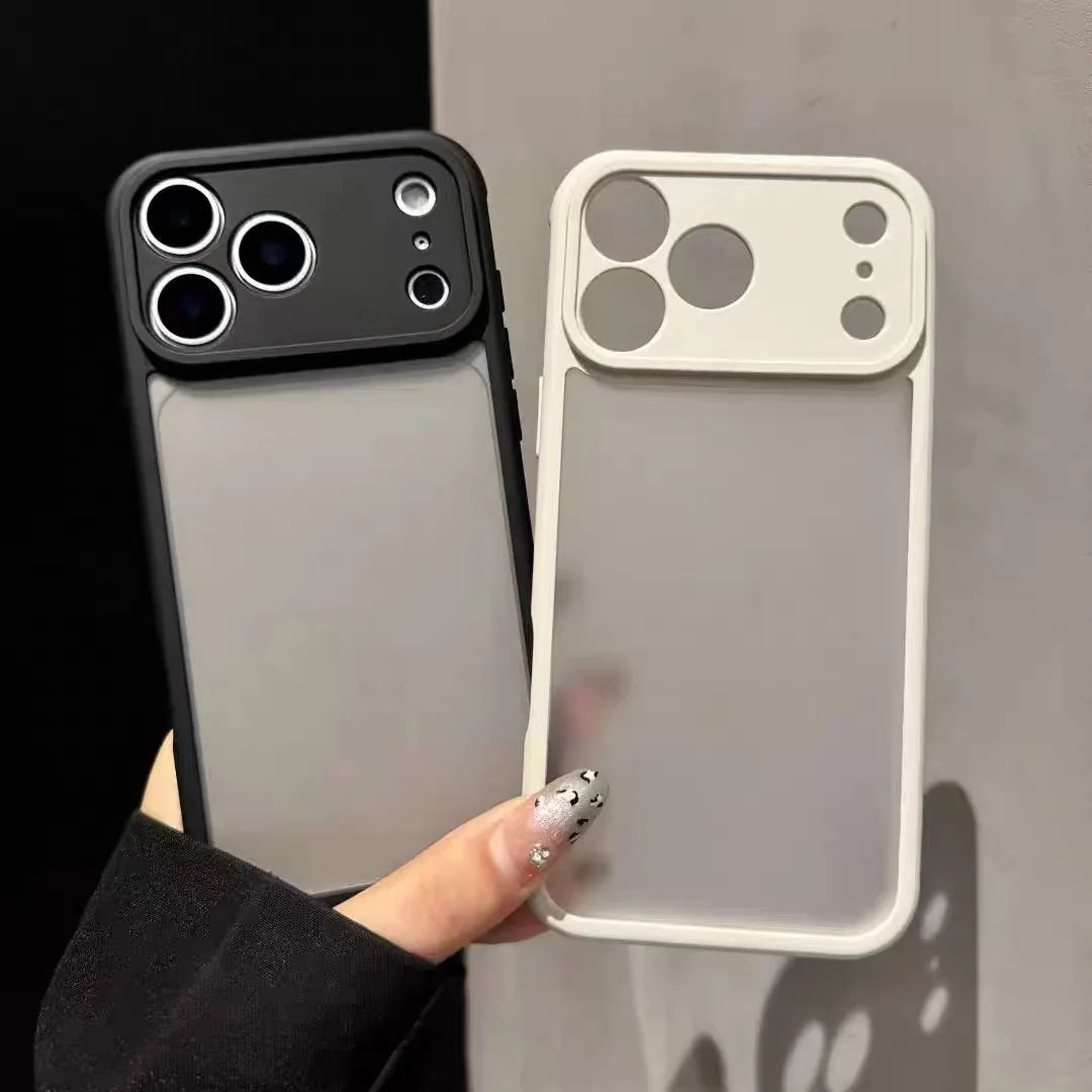 Luxury Matte Transparent Phone Case For iPhone 11 12 13 14 15 16 Pro Max 16 Plus 17 Air Shockproof Bumper Cases Cover