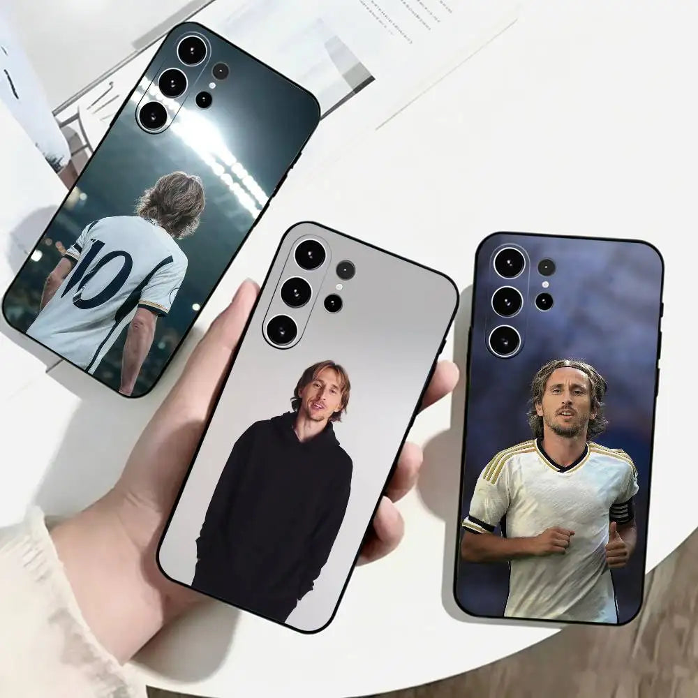 F-Football P-Player Luka-A Modric Phone Case For Samsung S25,S24,S21,S22,S23,S30,Ultra,S20,Plus,Fe,Soft Silicone Black Cover