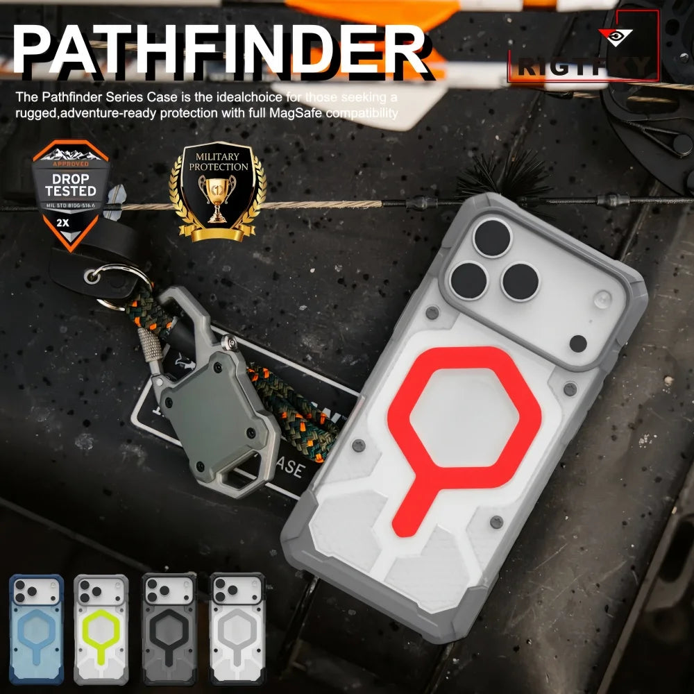 Original Pathfinder Phone Case For Iphone 17 Air Pro Max 16 15 14 13 12 17PRO Shockproof Armor Magnetic MagSafe Protective Cover