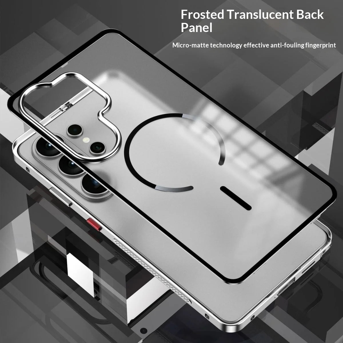 Strong Magnetic Metal heat sinknet Mattet Case For Samsung S26 S25 S24 Ultra Plus S23 Ultra Frosted Translucent Back Panel Cover
