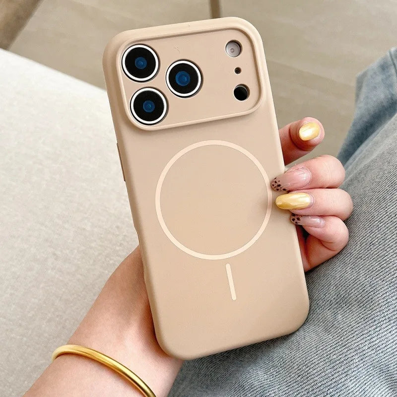 Luxury Liquid Silicone Original Phone Case for iPhone 17 Air 16 15 14 13 12 Pro Max Plus For Magsafe Shockproof Matte Soft Cover